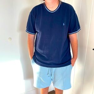 Polo Ralph Lauren navy tee w mock neck